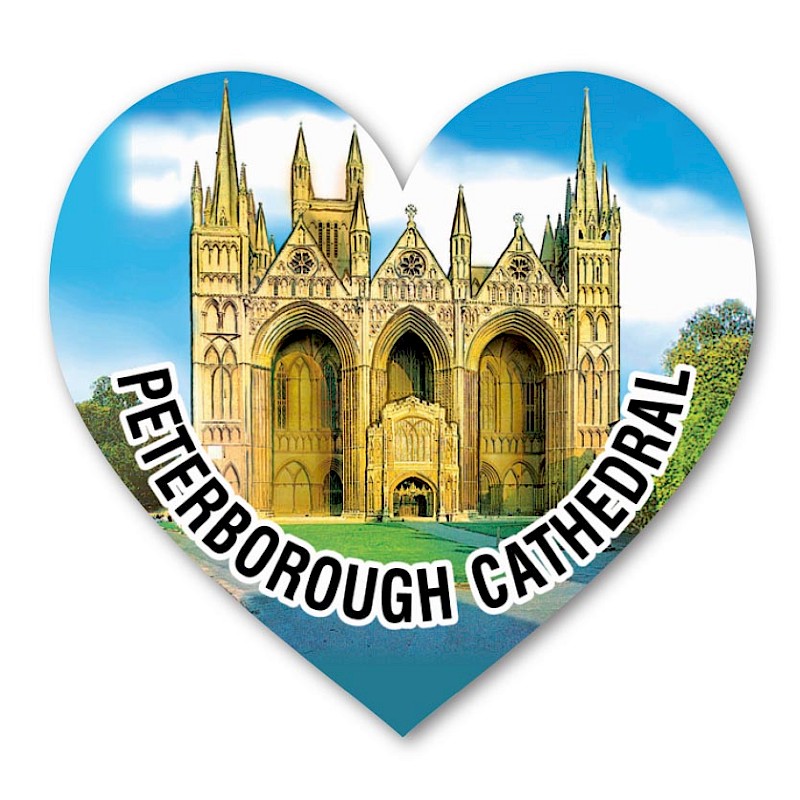 MDF Heart Shaped Fridge Magnet Peterborough Cathedral Heritage