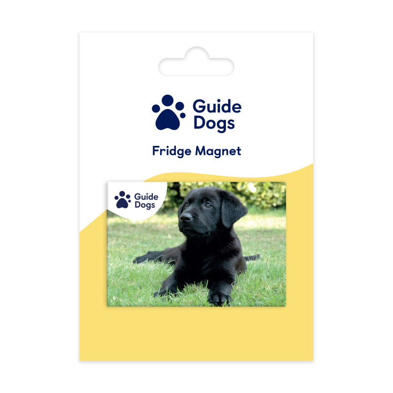 guide dogs charity tinplate fridge magnet