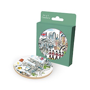 set of 2 round coasters westminster abbey Thumbnail