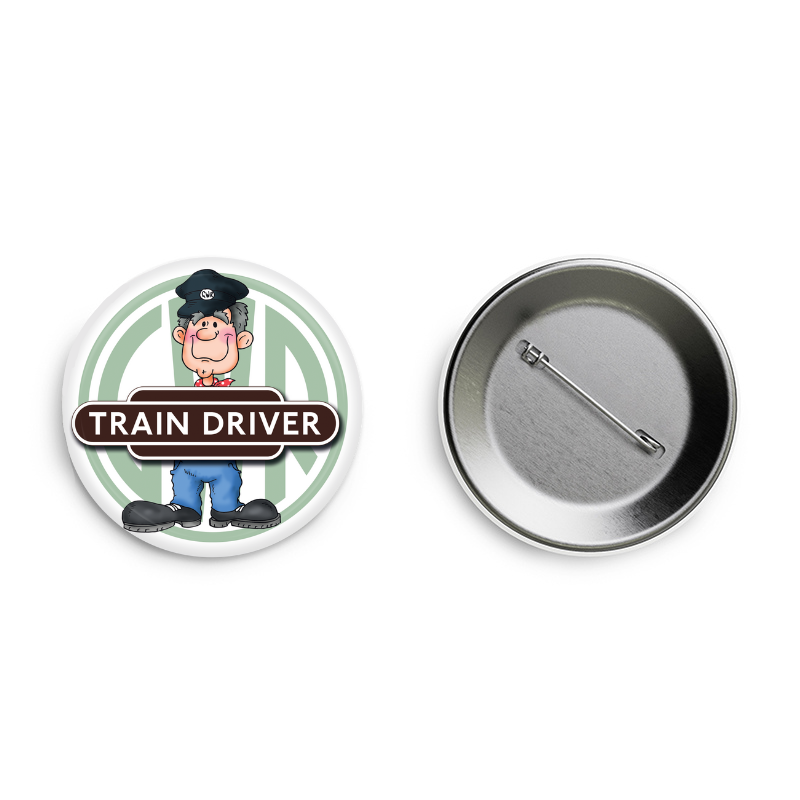 Railway Train Driver Button Badge