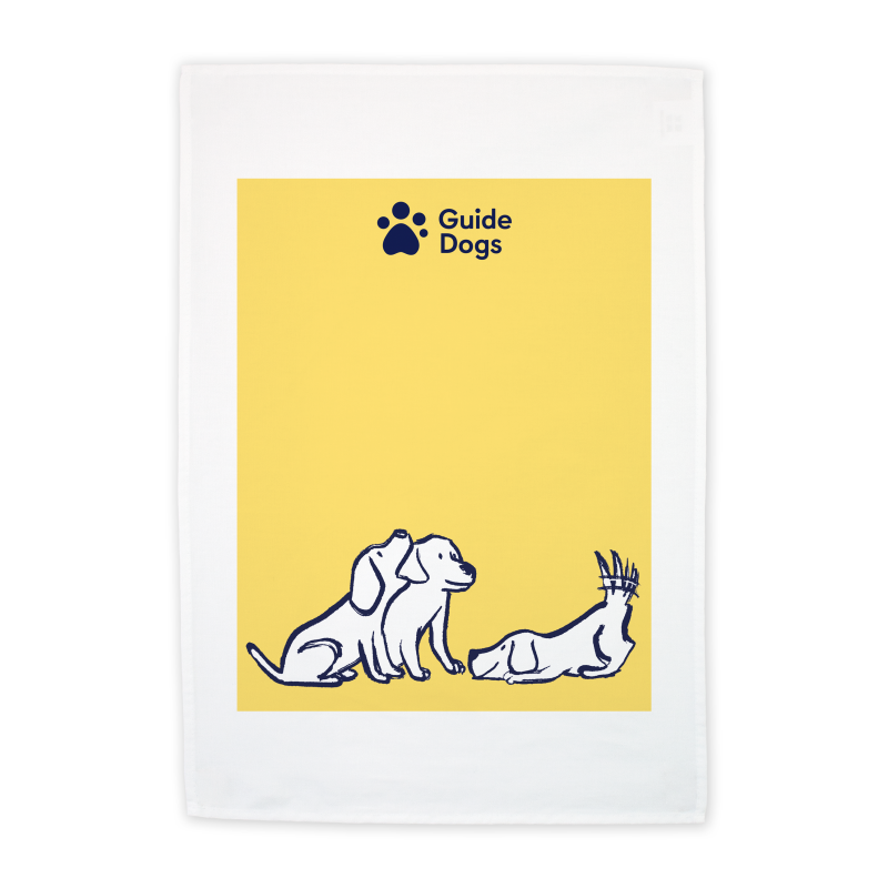 In House Placement Print Tea Towel Guide Dogs