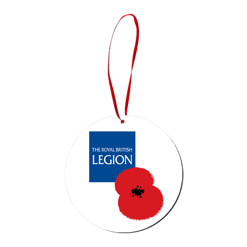 Royal British Legion - MDF Christmas Decoration - Round