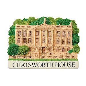 Hand painted bespoke Resin Fridge Magnet chatsworth house Thumbnail