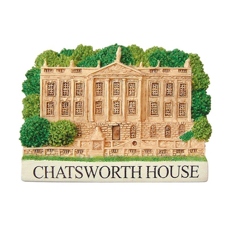 Hand painted bespoke Resin Fridge Magnet chatsworth house