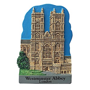 Hand painted bespoke Resin Fridge Magnet westminster abbey london Thumbnail