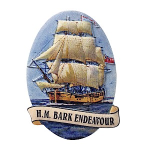 Digitally Printed Resin Fridge Magnet H M Bark Ship Thumbnail