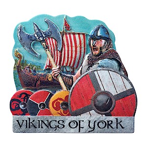 Digitally Printed Resin Fridge Magnet vikings of york Thumbnail