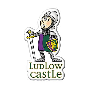 Shaped Epoxy Fridge Magnet ludlow castle Thumbnail