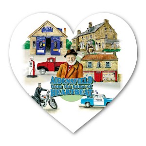 MDF Heart Shaped Fridge Magnet Aidensfield home of heartbeat Local view magnets Thumbnail