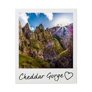 Flexible 'Polaroid' Fridge Magnet cheddar gorge Thumbnail