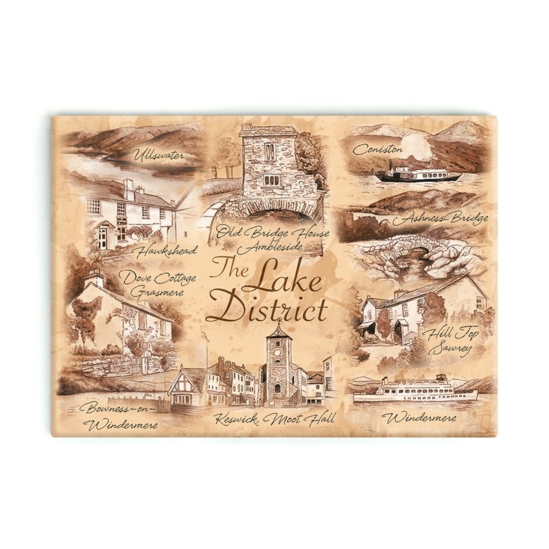 The Lake District Large Tin Plate Magnet