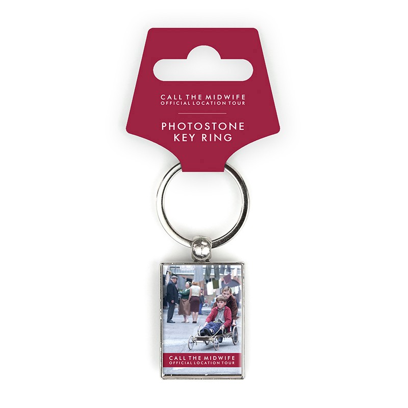 Rectangular Photostone Keyring call the midwife