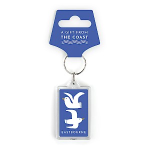 Acrylic Keyring with Hanger Coastal Range seagulls Thumbnail