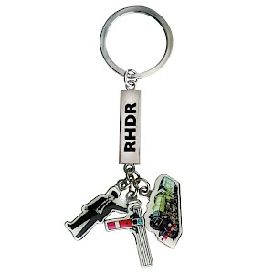 printed charm keyring with railway charms Thumbnail