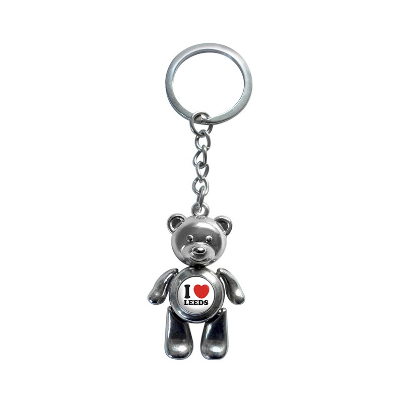 jointed teddy keyring I heart Leeds