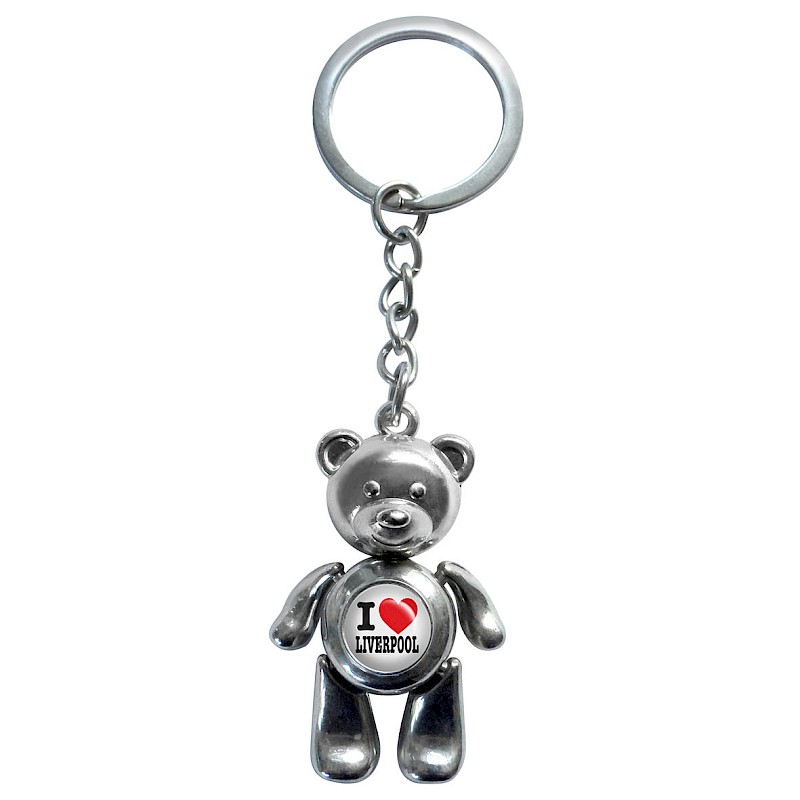 jointed teddy keyring I love heart Liverpool