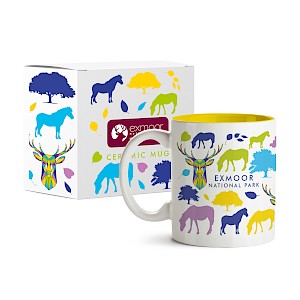 11oz Ceramic Mug with Inner Yellow Glaze Thumbnail
