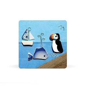 square coaster beach crafts seaside Thumbnail