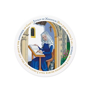 Julian of Norwich Shrine Single Cork Backed Coaster Round Thumbnail