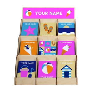 9 pocket coaster display stand seaside neon coastal Thumbnail