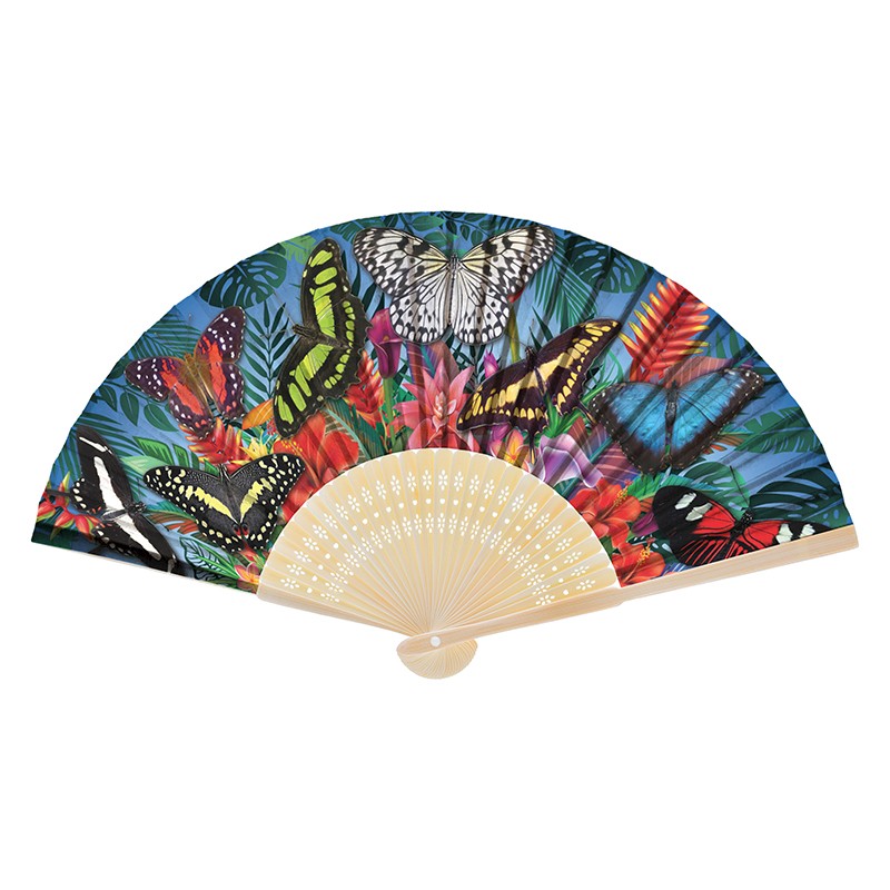 Bamboo Folding Hand Fan Stratford Butterfly Farm