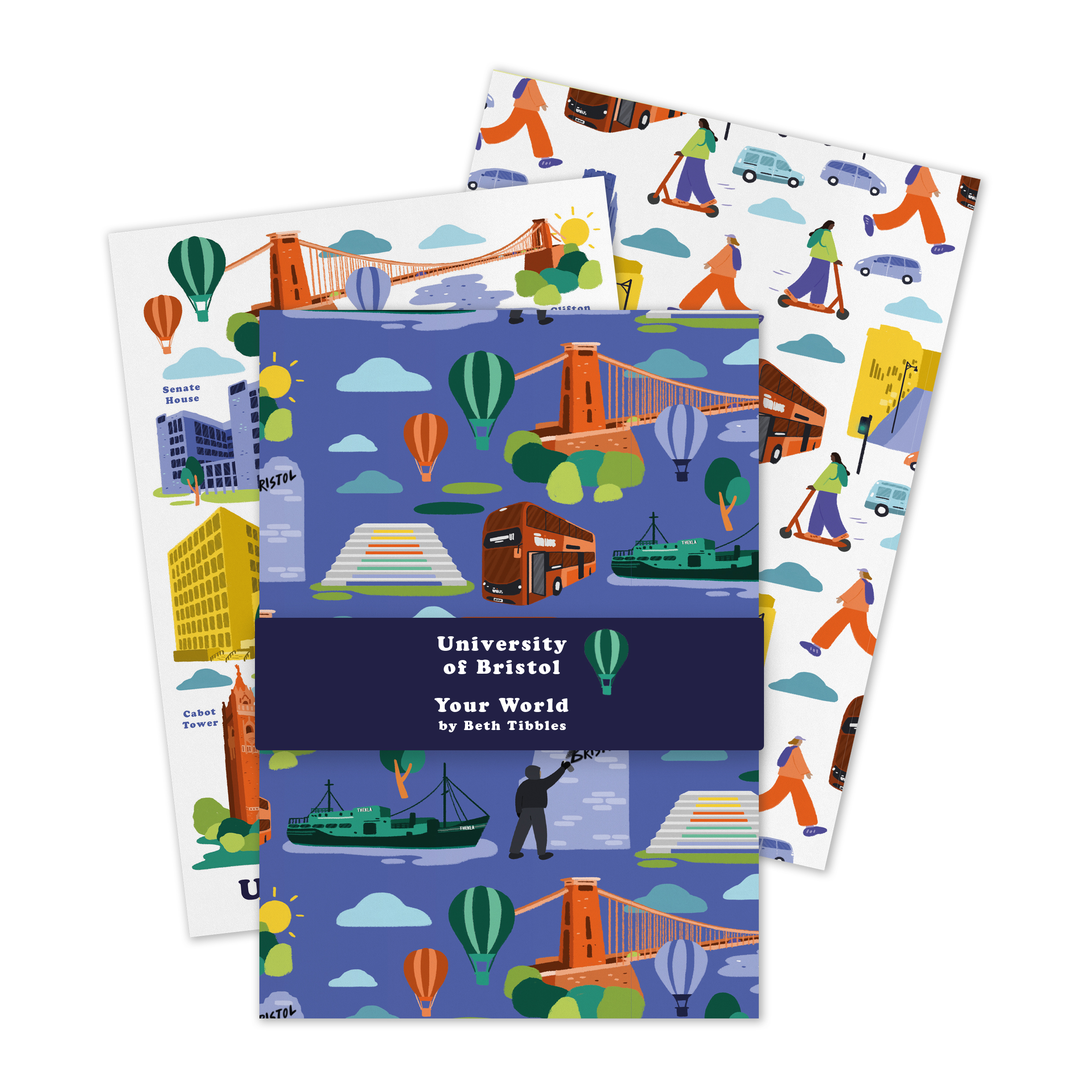 Set of 3 A5 Stapled Notebooks