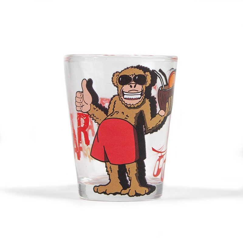 Full Wrap Shot Glass gibraltar funny monkey