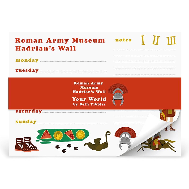 A4 Desk Pad Your World Roman Army Museum Hadrian's Wall