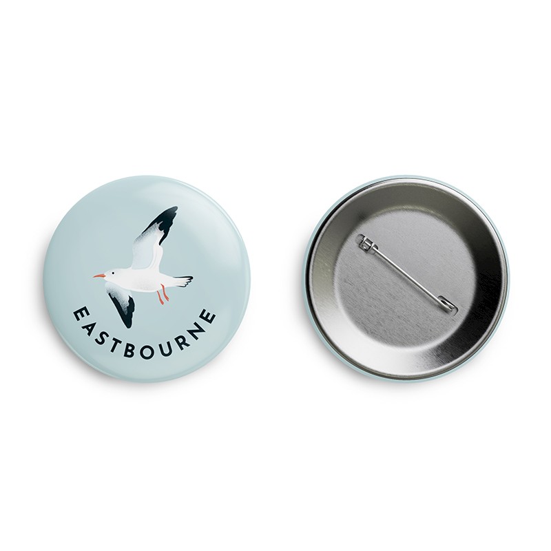 58mm Button Badge Eastbourne Seagull