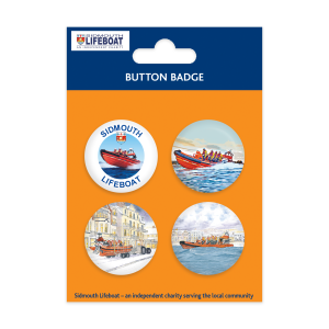 Set of 4 x 38mm Button Badges Sidmouth Lifebout Thumbnail