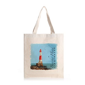 Beachy Lighthouse 10oz Tote Bag Thumbnail