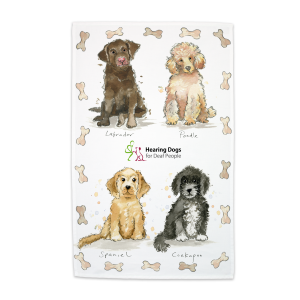 Full Colour Tea Towel Hearing Dogs Thumbnail
