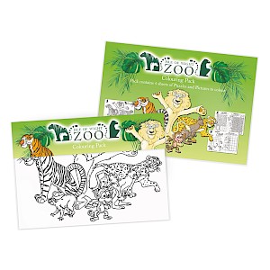 Zoo Animals Colouring Activity Pack without Pencils Thumbnail