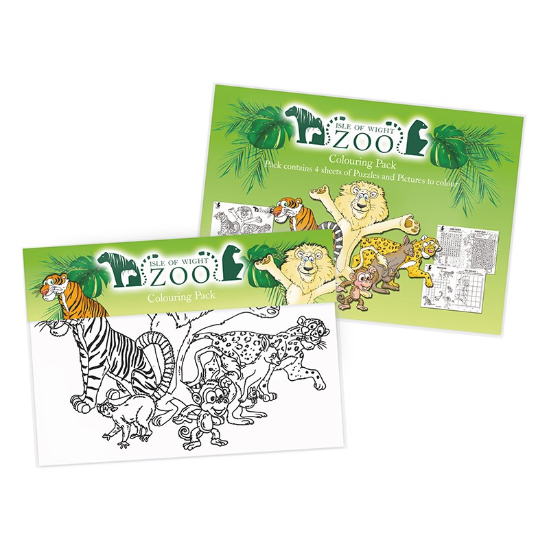 Zoo Animals Colouring Activity Pack without Pencils