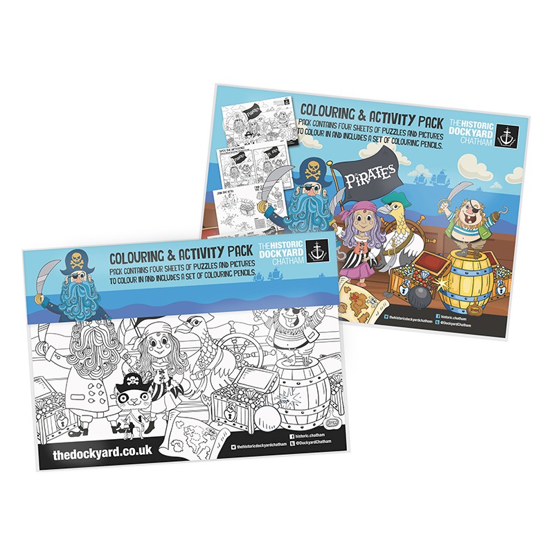 Pirate Colouring Activity Pack without Pencils