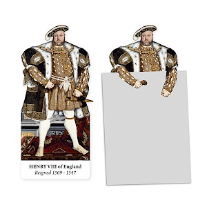 Henry VIII character card die cut bookmark Thumbnail