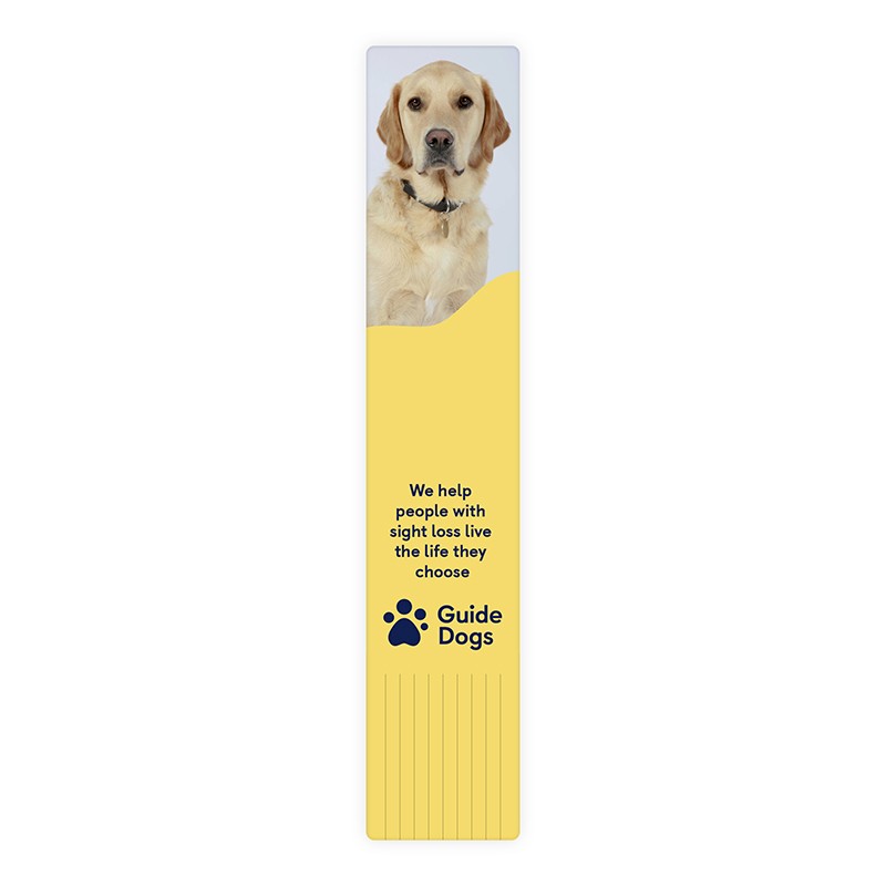 Colour bonded leather bookmark Guide Dogs