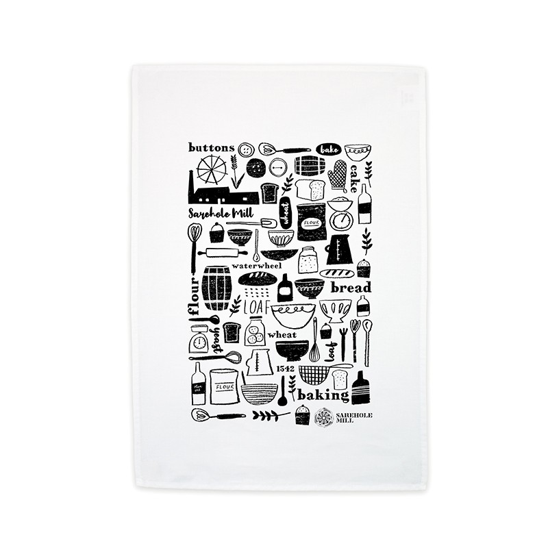 In House Placement Print Tea Towel Sarehole Mill