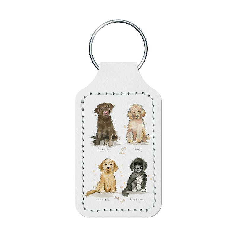 Hearing Dogs leather keyring