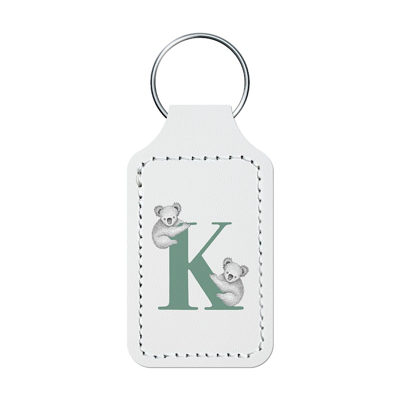 Claire Wolford Koala K leather keyring