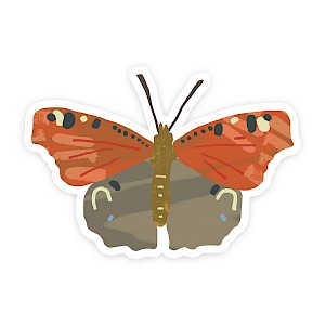 die cut postcard bale house wildlife butterfly Thumbnail